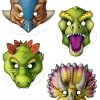 4 Kartonnen Dinosaurus Maskers -Cosplay Kostuums Winkel 4 kartonnen dinosaurus maskers