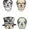 4 Kartonnen Skelet Maskers 2 4 Kartonnen Skelet Maskers -Cosplay Kostuums Winkel 4 kartonnen skelet maskers