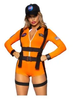 Astronauten Kostuum Met Sexy Korte Jumpsuit Voor Vrouwen