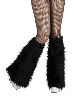 Beenverwarmers Pluche Zwart Voor Volwassenen
