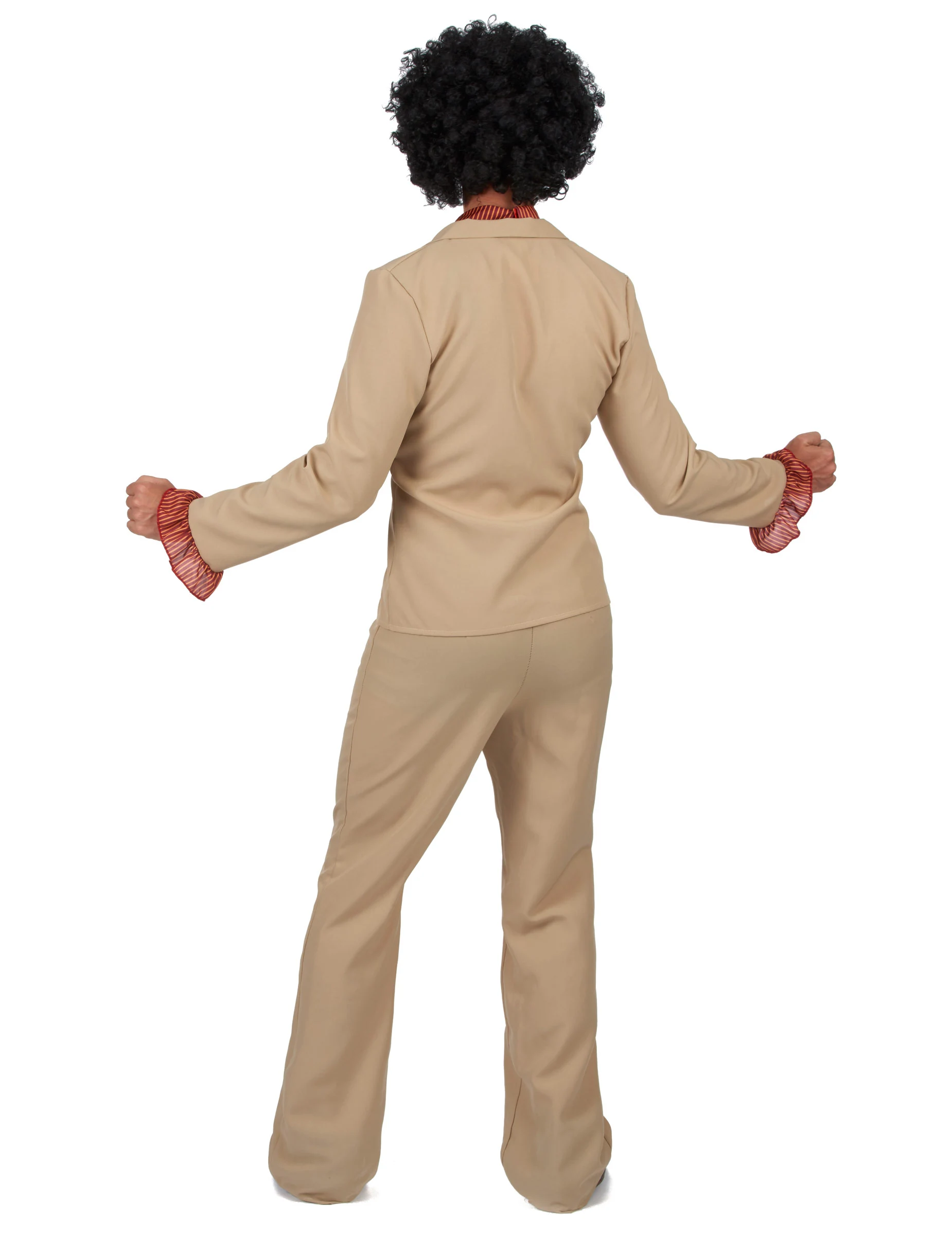 Beige Disco Kostuum Met Franjes Voor Mannen 5 Beige Disco Kostuum Met Franjes Voor Mannen - Afbeelding 3