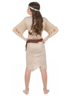 Beige Indianen Kostuum Voor Meisjes -Cosplay Kostuums Winkel beige indianen kostuum voor meisjes 3