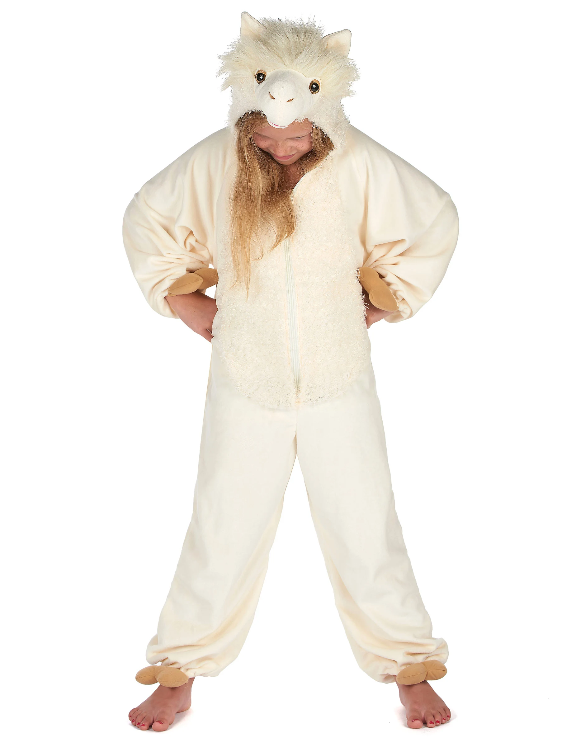 Beige Lama Kostuum Voor Kinderen 7 Beige Lama Kostuum Voor Kinderen - Afbeelding 5