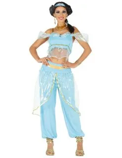 Blauw Oriëntaals Prinses Kostuum Voor Vrouwen