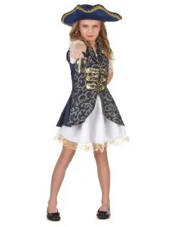 Blauw Piraten Kostuum Voor Meisjes