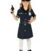 Blauw Politie Kostuum Met Riem En Pet Voor Meisjes -Cosplay Kostuums Winkel blauw politie kostuum met riem en pet voor meisjes