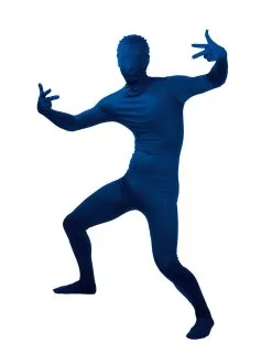 Blauw Second Skin Kostuum Voor Volwassenen