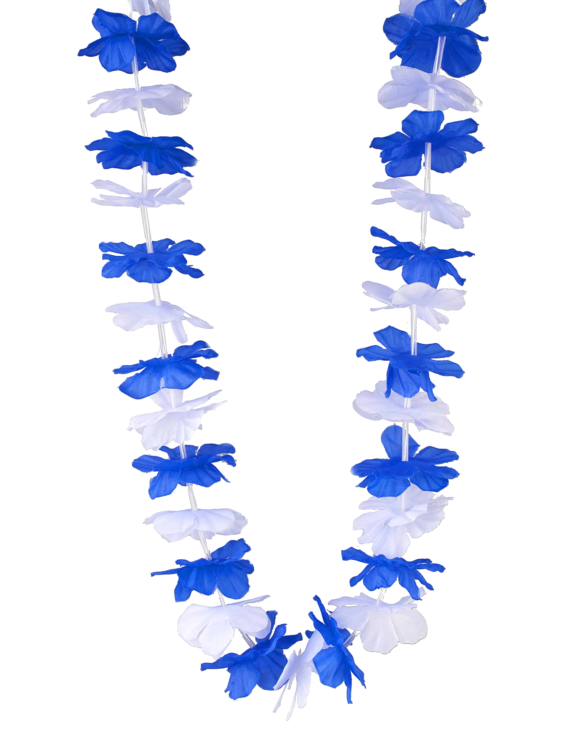 Blauwe En Witte Supporter Hawaii Ketting Voor Volwassenen 3 Blauwe En Witte Supporter Hawaii Ketting Voor Volwassenen