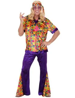 Bloemrijk Jaren 60 Hippie Pak Voor Mannen