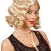 Blonde Jaren 20 Krullende Pruik -Cosplay Kostuums Winkel blonde jaren 20 krullende pruik