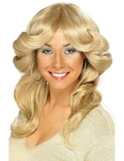 Blonde Jaren '70 Pruik Met Krullen Voor Vrouwen