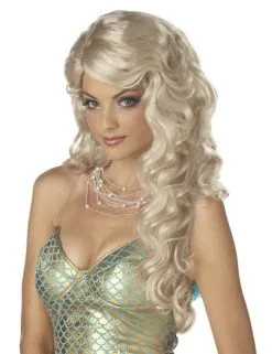 Blonde Zeemeermin Pruik Voor Vrouwen