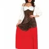 Bruin En Rood Herbergier Kostuum Voor Vrouwen -Cosplay Kostuums Winkel bruin en rood herbergier kostuum voor vrouwen