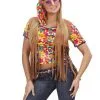 Bruin Hippie Vest Met Franjes En Hoofdband Voor Vrouwen -Cosplay Kostuums Winkel bruin hippie vest met franjes en hoofdband voor vrouwen