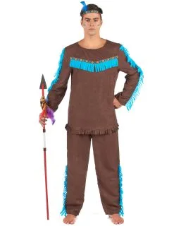 Bruin Indianen Kostuum Voor Mannen