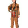 Bruin Indianen Pak Met Hoofdband Voor Jongens -Cosplay Kostuums Winkel bruin indianen pak met hoofdband voor jongens