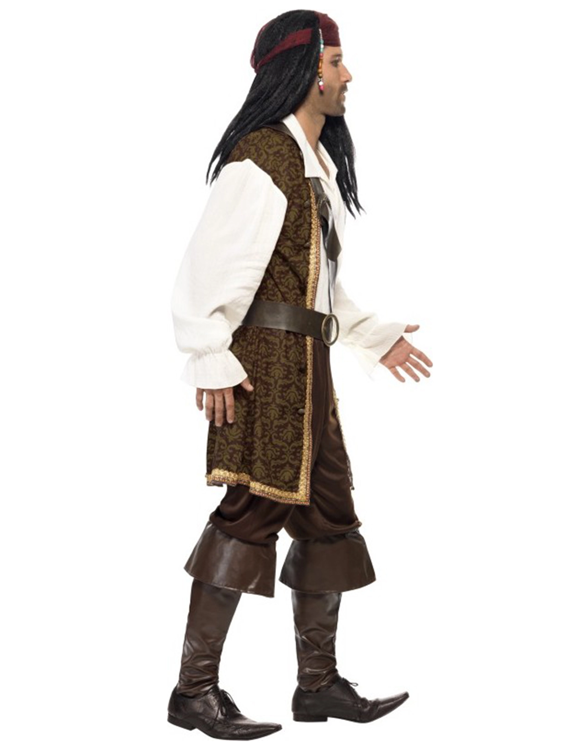 Bruin Piraten Kostuum Voor Mannen 4 Bruin Piraten Kostuum Voor Mannen - Afbeelding 2