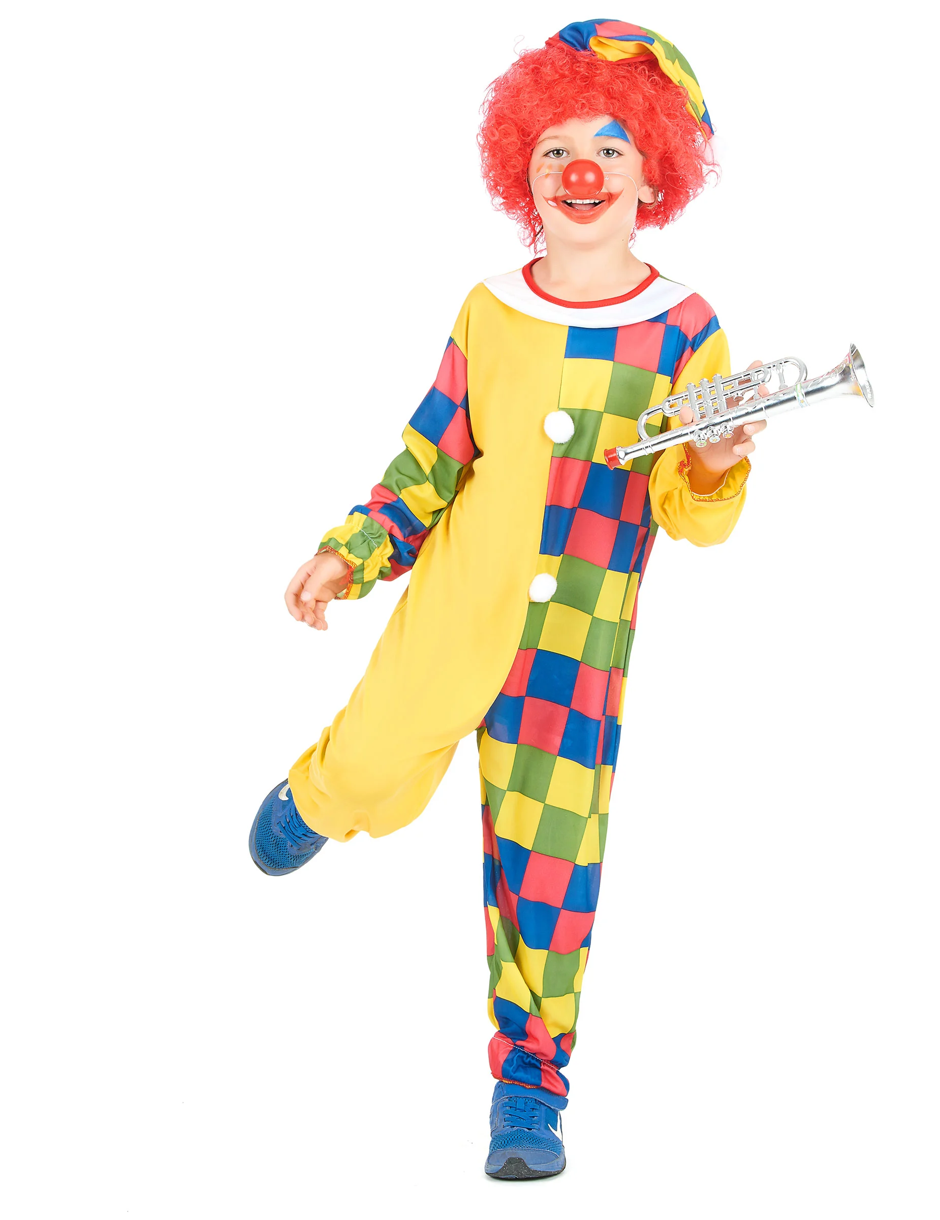 Veelkleurig Clown Kostuum Voor Kinderen 3 Veelkleurig Clown Kostuum Voor Kinderen