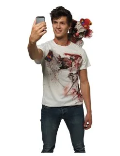 Clown Selfie T-shirt Voor Volwassenen