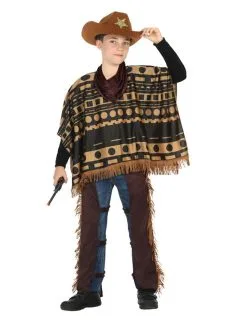 Cowboy Kostuum Met Poncho Voor Jongens