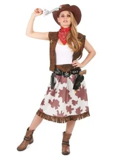 Bruin Far West Cowgirl Kostuum Voor Vrouwen