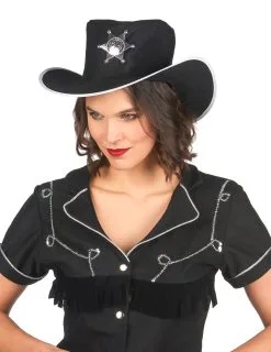 Zwart Cowgirl Kostuum Voor Vrouwen -Cosplay Kostuums Winkel deguisement cow girl femme robe noire 214592 8