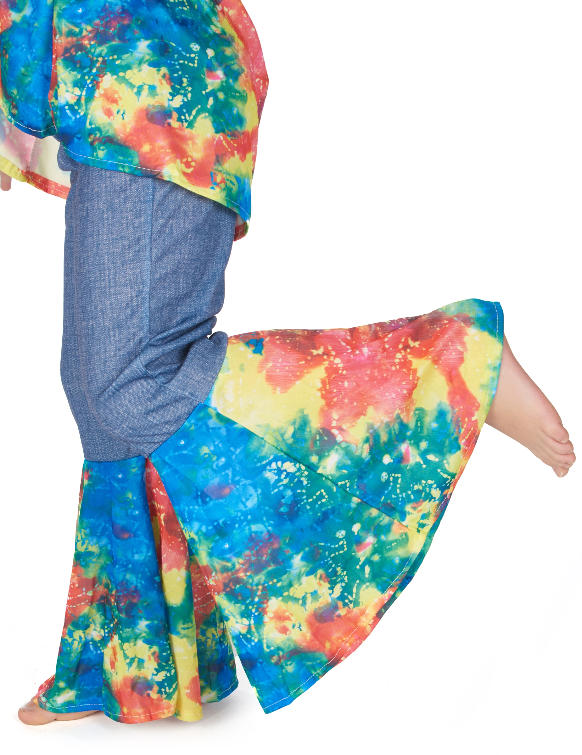 Kleurrijk Hippie Kostuum Voor Meisjes 12 Kleurrijk Hippie Kostuum Voor Meisjes - Afbeelding 10