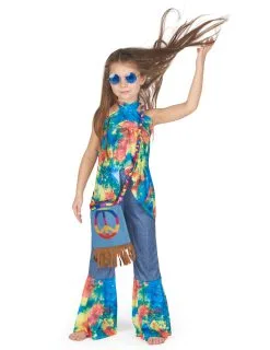 Kleurrijk Hippie Kostuum Voor Meisjes 18 Kleurrijk Hippie Kostuum Voor Meisjes -Cosplay Kostuums Winkel deguisement hippie fille 222005 5