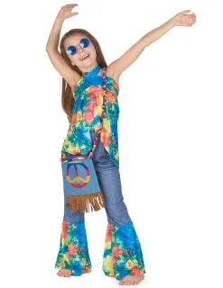 Kleurrijk Hippie Kostuum Voor Meisjes 20 Kleurrijk Hippie Kostuum Voor Meisjes -Cosplay Kostuums Winkel deguisement hippie fille 222005 7