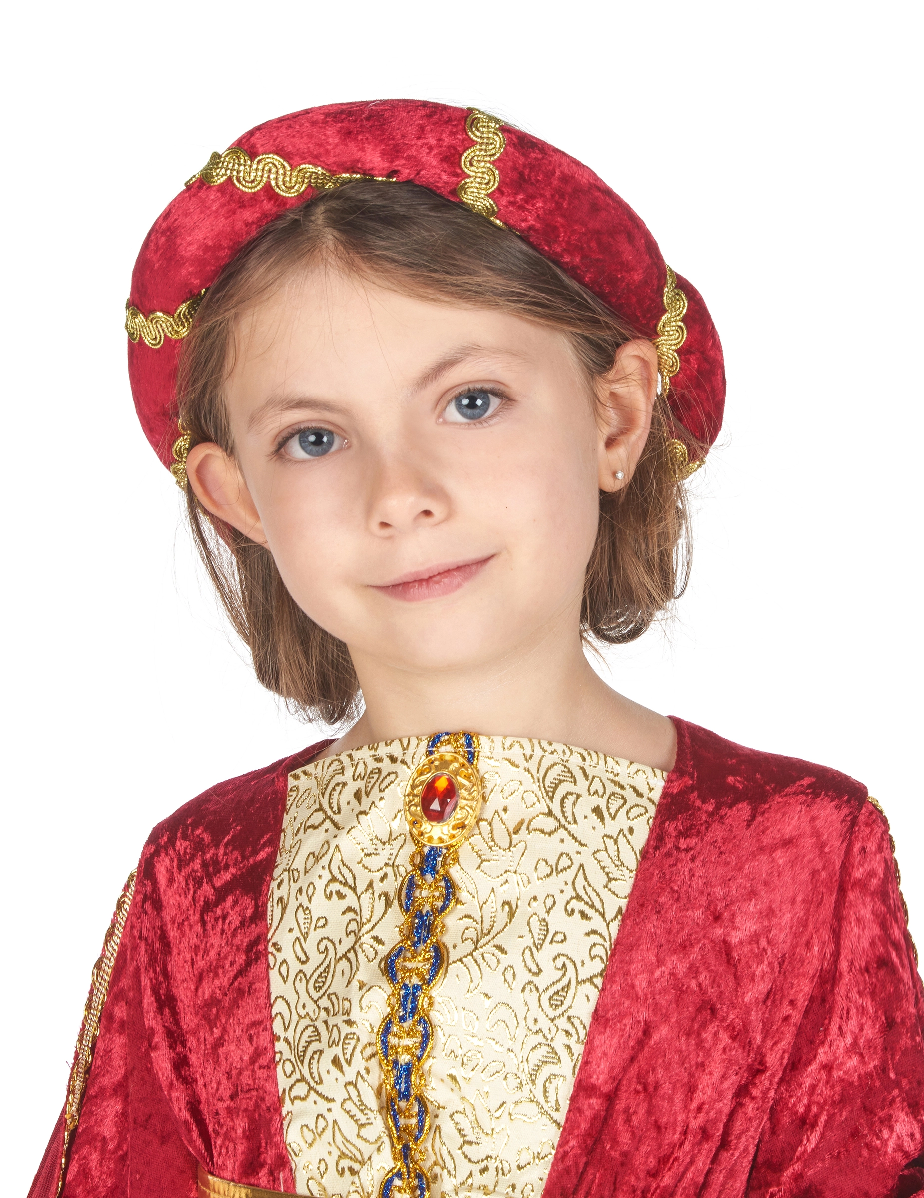 Rood Met Geel Middeleeuwse Kostuum Voor Meisjes 12 Rood Met Geel Middeleeuwse Kostuum Voor Meisjes - Afbeelding 10