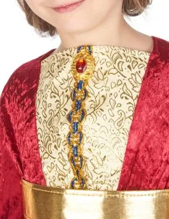 Rood Met Geel Middeleeuwse Kostuum Voor Meisjes 19 Rood Met Geel Middeleeuwse Kostuum Voor Meisjes -Cosplay Kostuums Winkel deguisement medievale reine fille 173923 7