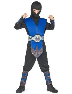 Blauw Ninja Pak Voor Jongens -Cosplay Kostuums Winkel deguisement ninja bleu et gris garcon 221950 4