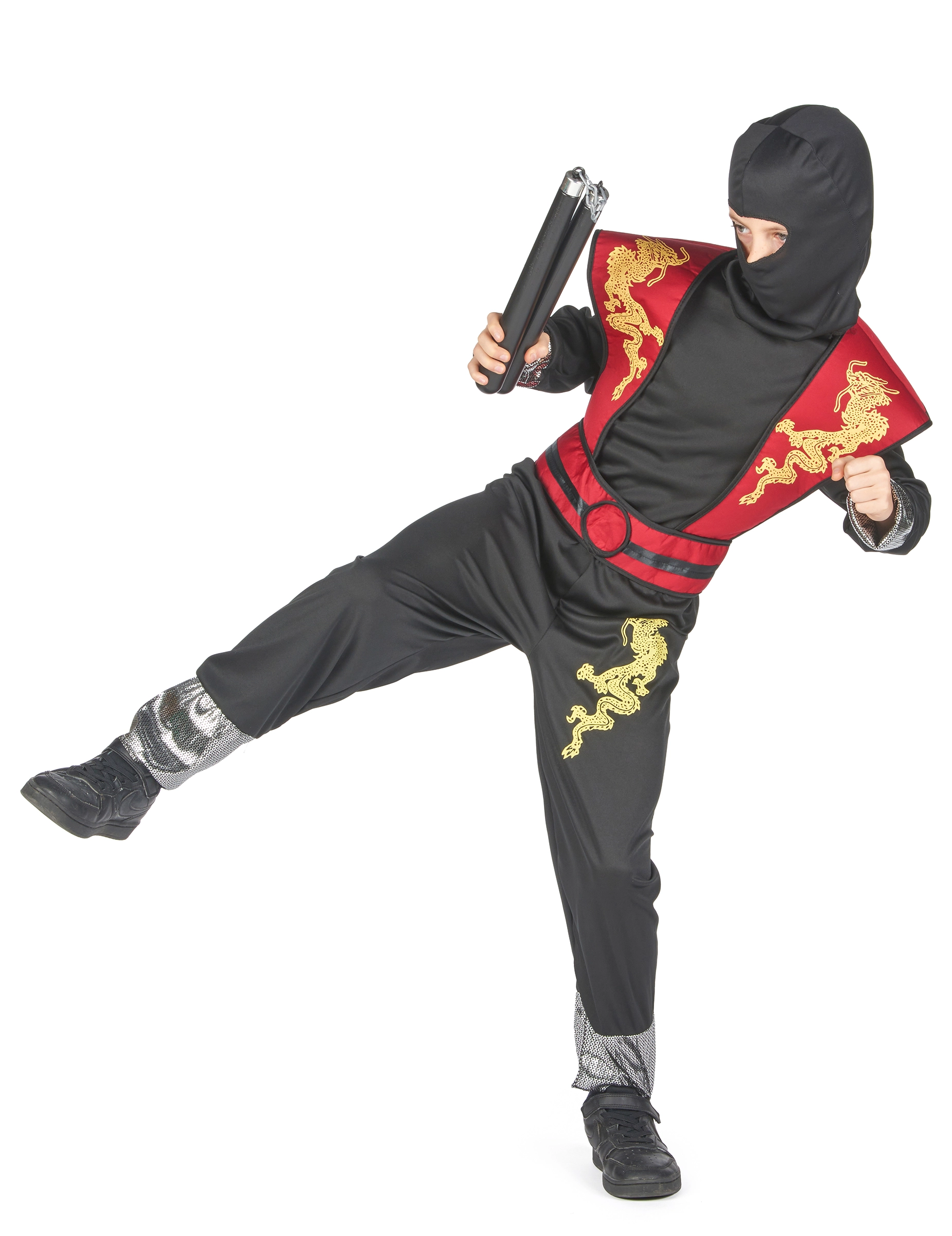 Gele En Rode Draak Ninja Outfit Voor Jongens 6 Gele En Rode Draak Ninja Outfit Voor Jongens - Afbeelding 4