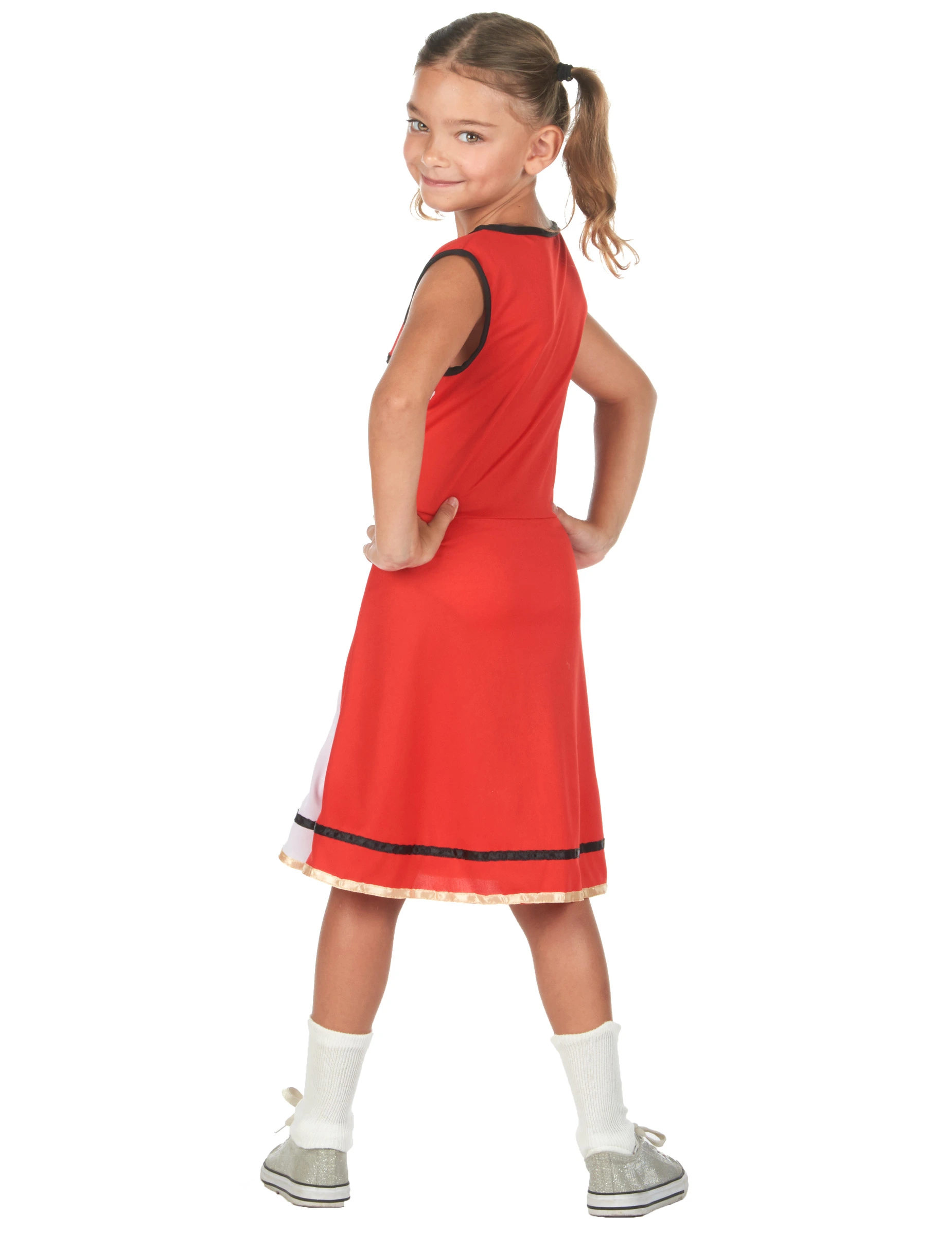 Rode USA Cheerleaderkostuum Voor Meisjes 5 Rode USA Cheerleaderkostuum Voor Meisjes - Afbeelding 3