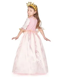 Roze Prinses Kostuum Met Goudkleurige Kroon Voor Meisjes -Cosplay Kostuums Winkel deguisement princesse avec diademe fille 172227 13