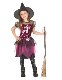 Tovenaressenkostuum Met Roze Lovertjes Meisjes