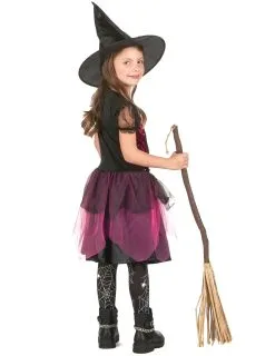 Tovenaressenkostuum Met Roze Lovertjes Meisjes -Cosplay Kostuums Winkel deguisement sorciere a sequins roses fille 339585 5