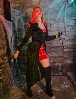 Sexy Rood En Zwart Vampier Kostuum Voor Dames 7 Sexy Rood En Zwart Vampier Kostuum Voor Dames -Cosplay Kostuums Winkel deguisement vampire femme 323076 1