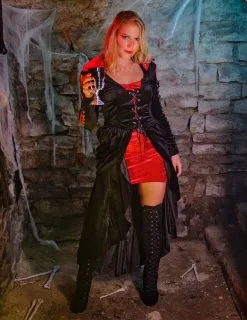 Sexy Rood En Zwart Vampier Kostuum Voor Dames 8 Sexy Rood En Zwart Vampier Kostuum Voor Dames -Cosplay Kostuums Winkel deguisement vampire femme 323076 2