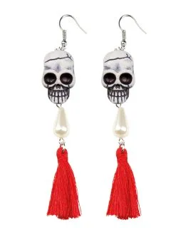 Dia De Los Muertos Doodskop Oorbellen