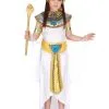 Wit En Goudkleurig Egyptisch Kostuum Voor Meisjes 2 Wit En Goudkleurig Egyptisch Kostuum Voor Meisjes -Cosplay Kostuums Winkel egyptische koningin kostuum voor meisjes 1