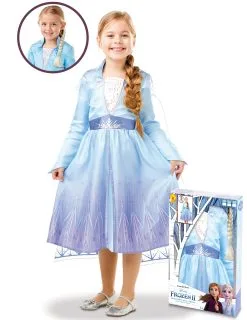 Elsa Frozen 2™ Kostuum Pack Met Vlecht Voor Meisjes