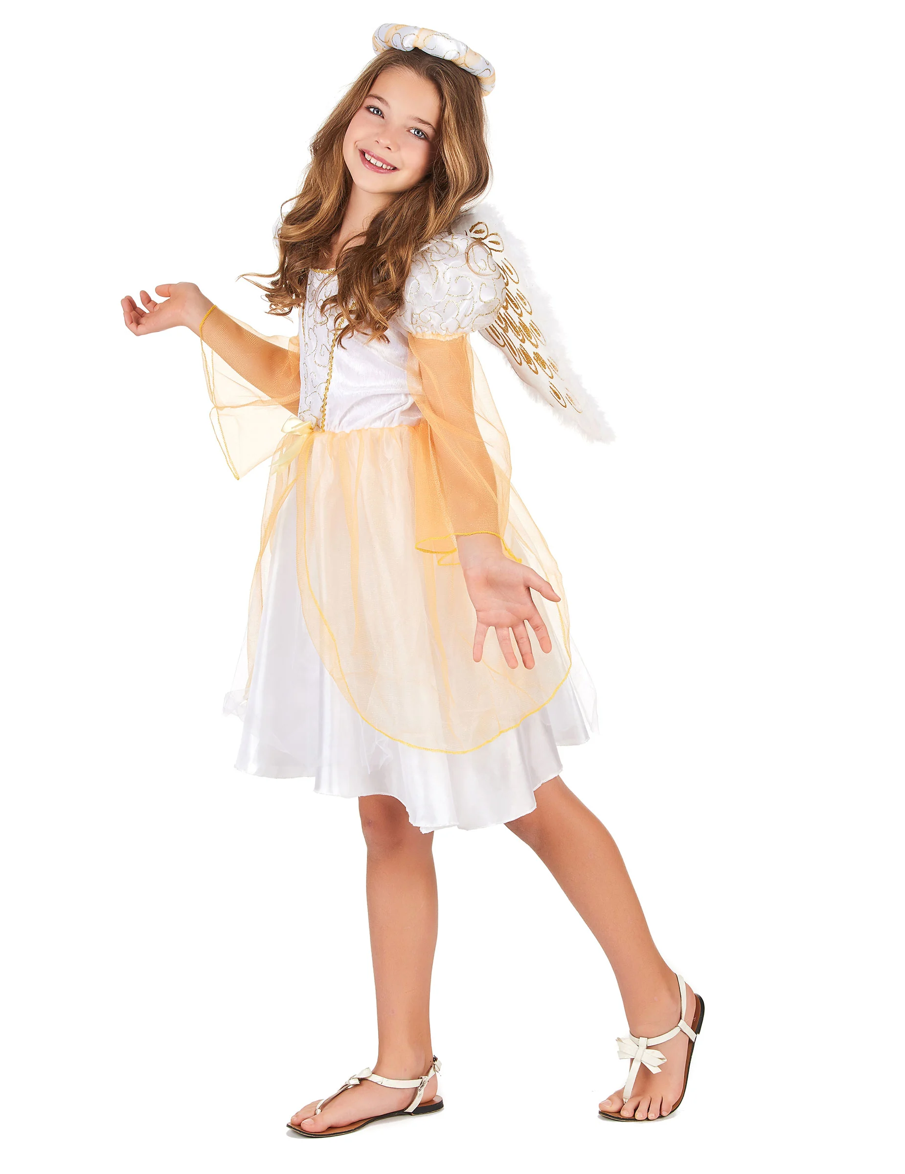Engel Kostuum Met Vleugels Voor Meisjes 4 Engel Kostuum Met Vleugels Voor Meisjes - Afbeelding 2