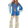 Flower Power Hippie Kostuum Voor Dames
