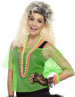 Fluo Groen Visnet T-shirt Voor Dames