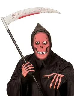 Fosforescerend Rood Reaper Masker Voor Volwassenen 5 Fosforescerend Rood Reaper Masker Voor Volwassenen -Cosplay Kostuums Winkel fosforescerend rood reaper masker voor volwassenen 2