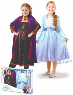 Frozen 2™ Anna En Elsa Kostuum Pack Voor Meisjes
