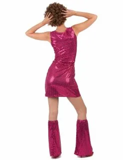 Fuchsia Roze Disco Jurk Voor Dames -Cosplay Kostuums Winkel fuchsia roze disco jurk voor dames 3