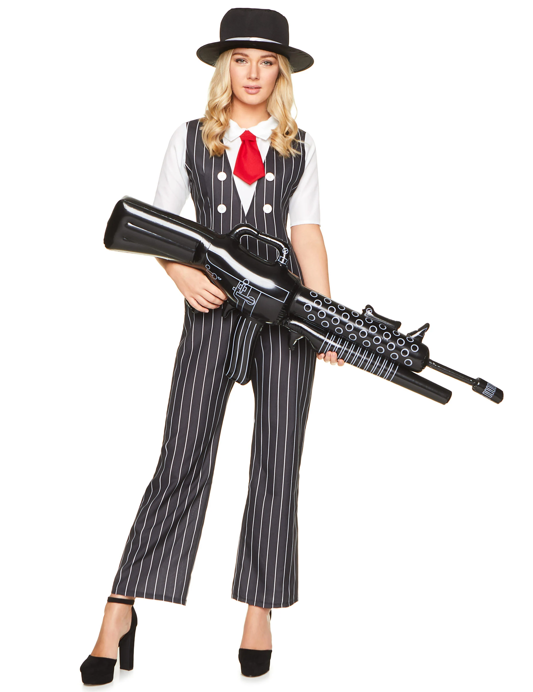 Gangster Mafia Kostuum Voor Vrouwen 4 Gangster Mafia Kostuum Voor Vrouwen - Afbeelding 2