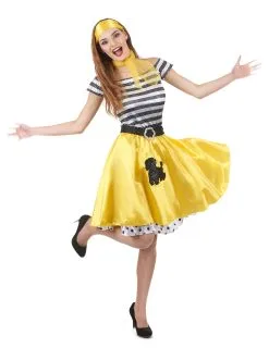 Geel Jaren 50 Kostuum Voor Dames